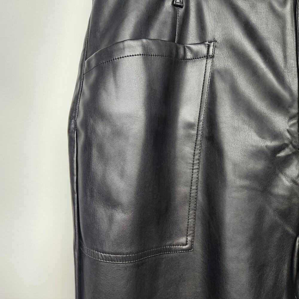 NWOT Pistola Black Tammy High Rise Trouser Vegan Faux Leather Pants Women 18W - Picture 7 of 11
